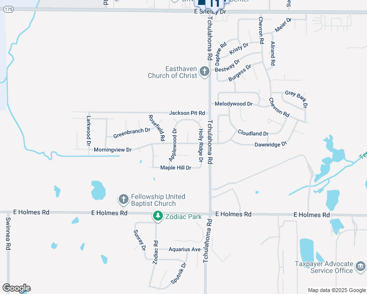 map of restaurants, bars, coffee shops, grocery stores, and more near 3203 Morningview Drive in Memphis