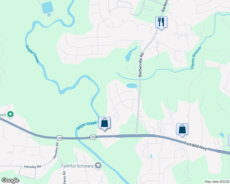 map of restaurants, bars, coffee shops, grocery stores, and more near 4671 Kingswood Drive in Indian Land