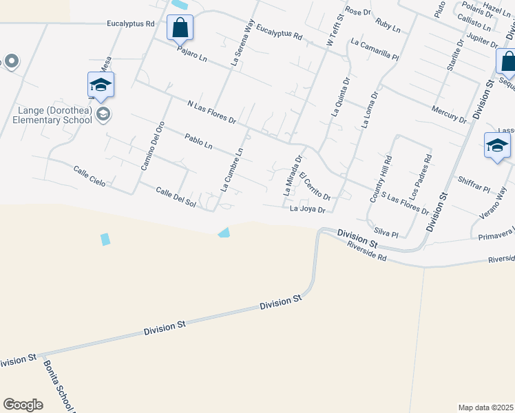 map of restaurants, bars, coffee shops, grocery stores, and more near 100 La Joya Drive in Nipomo