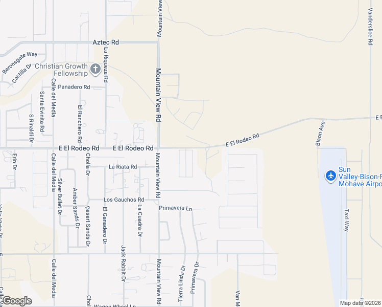 map of restaurants, bars, coffee shops, grocery stores, and more near 2066 El Rodeo Rd in Fort Mohave