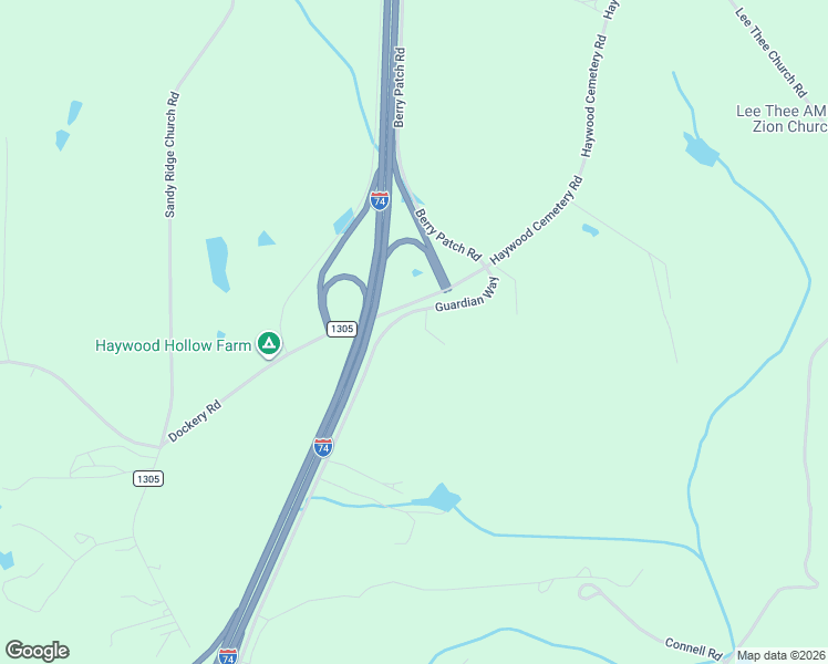 map of restaurants, bars, coffee shops, grocery stores, and more near 110 Haywood Cemetery Road in Rockingham