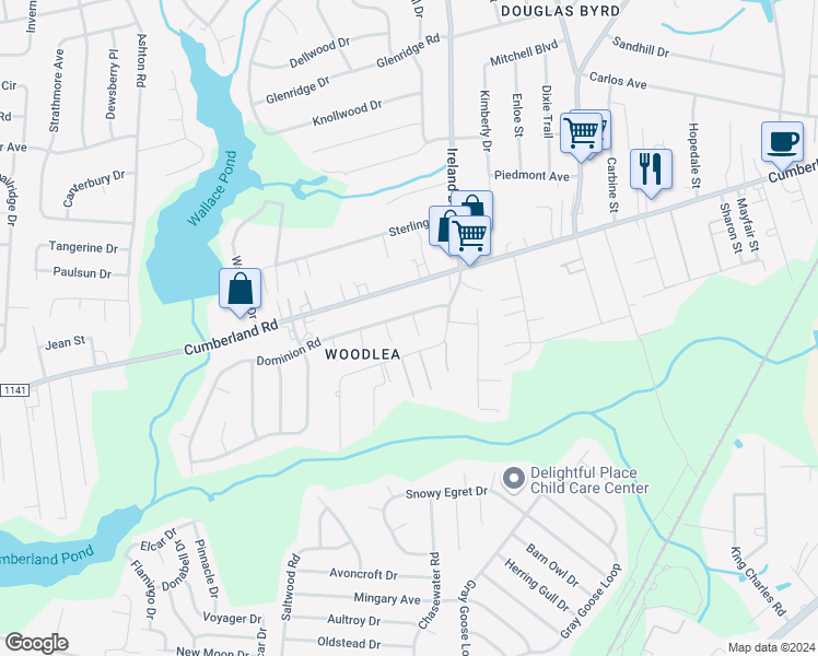 map of restaurants, bars, coffee shops, grocery stores, and more near 2604 Keats Place in Fayetteville