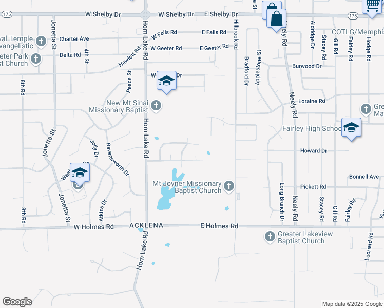 map of restaurants, bars, coffee shops, grocery stores, and more near 5021 Elton Cove in Memphis