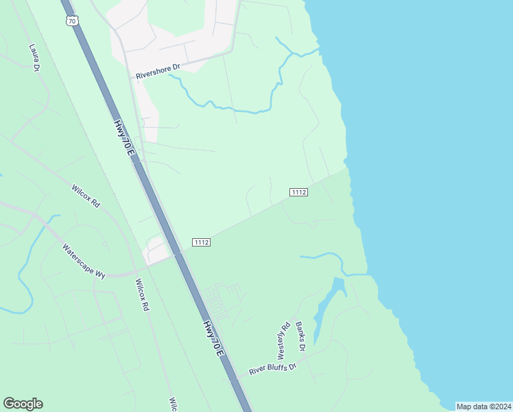 map of restaurants, bars, coffee shops, grocery stores, and more near 210 East Camp Kiro Road in New Bern
