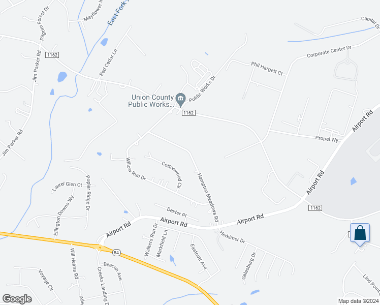 map of restaurants, bars, coffee shops, grocery stores, and more near 5026 Hampton Meadows Road in Monroe