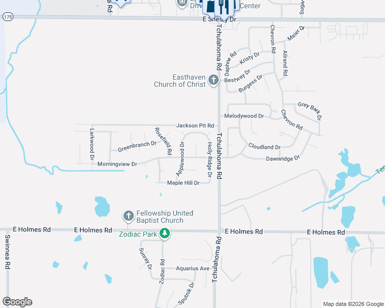 map of restaurants, bars, coffee shops, grocery stores, and more near 3210 Morningview Drive in Memphis
