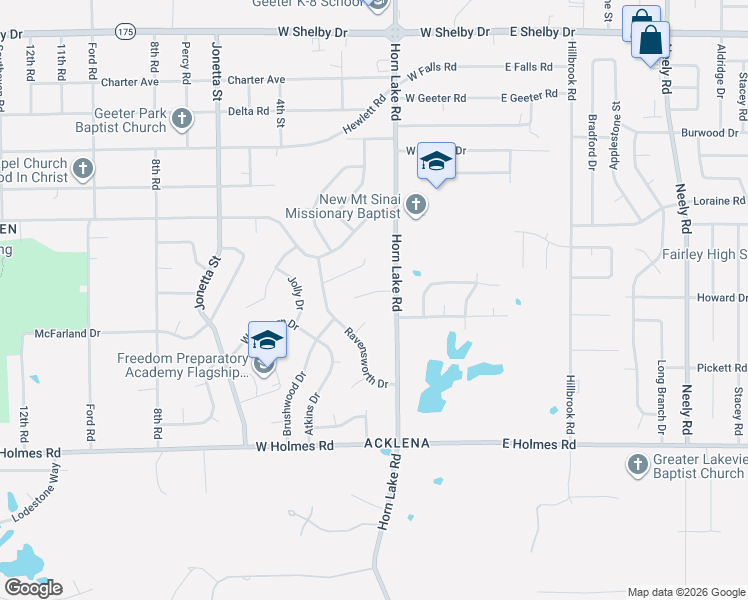 map of restaurants, bars, coffee shops, grocery stores, and more near 155 Horn Lake Cove in Memphis