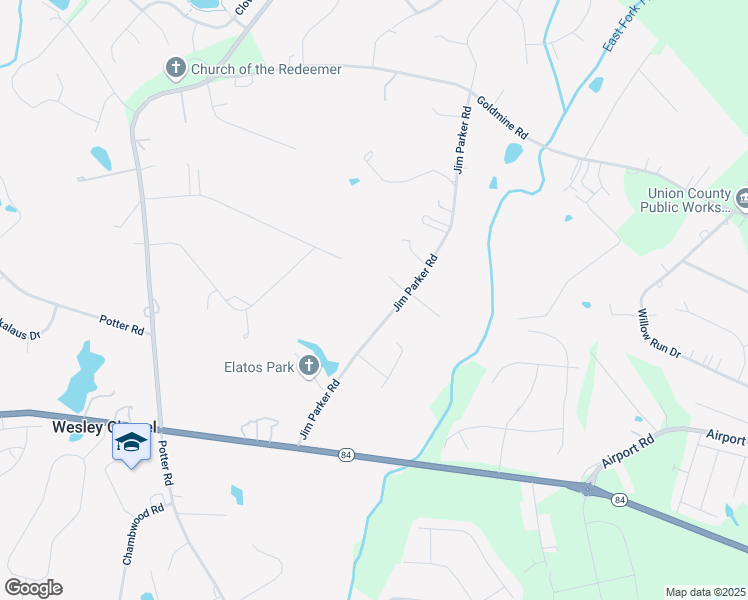 map of restaurants, bars, coffee shops, grocery stores, and more near 223 Jim Parker Road in Monroe