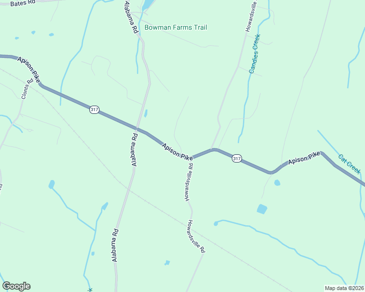 map of restaurants, bars, coffee shops, grocery stores, and more near 12005 Apison Pike in Apison