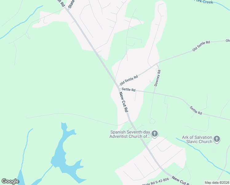 map of restaurants, bars, coffee shops, grocery stores, and more near 3671 New Cut Road in Inman