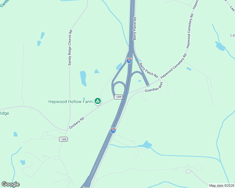 map of restaurants, bars, coffee shops, grocery stores, and more near 114 Dockery Road in Rockingham