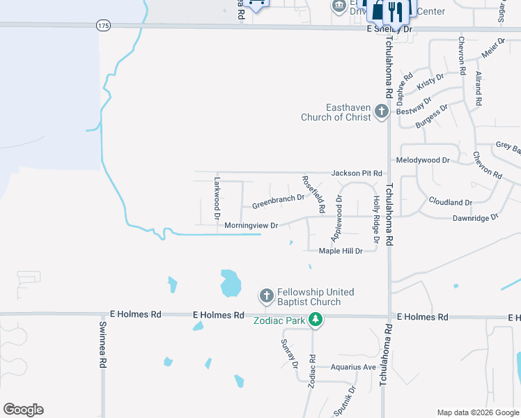map of restaurants, bars, coffee shops, grocery stores, and more near 3037 Greenbranch Drive in Memphis