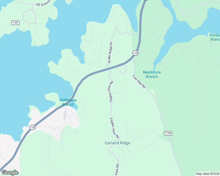 map of restaurants, bars, coffee shops, grocery stores, and more near 231 Eagles View Road in Hayesville
