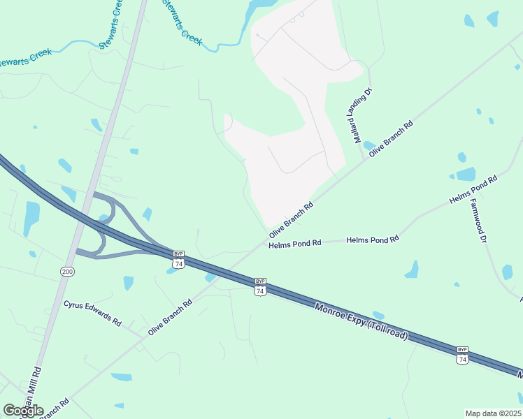 map of restaurants, bars, coffee shops, grocery stores, and more near 1131 Bentwood Lane in Monroe