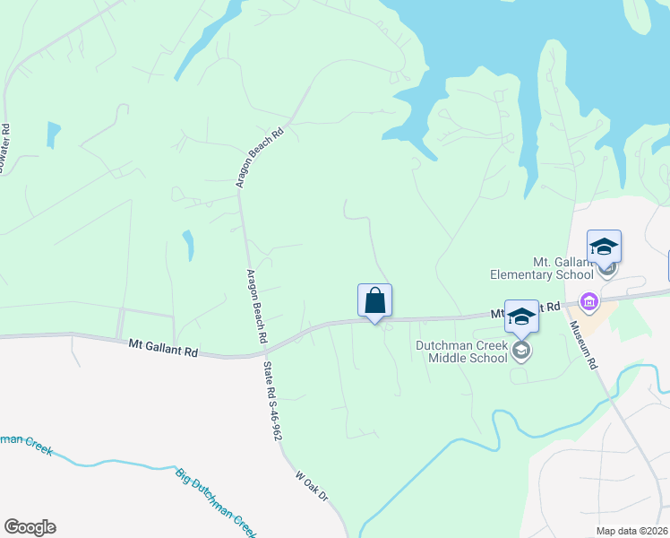 map of restaurants, bars, coffee shops, grocery stores, and more near 5044 Mount Gallant Road in Rock Hill