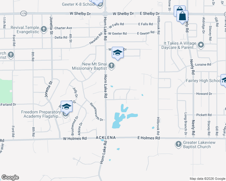 map of restaurants, bars, coffee shops, grocery stores, and more near 5003 Deneen Drive in Memphis