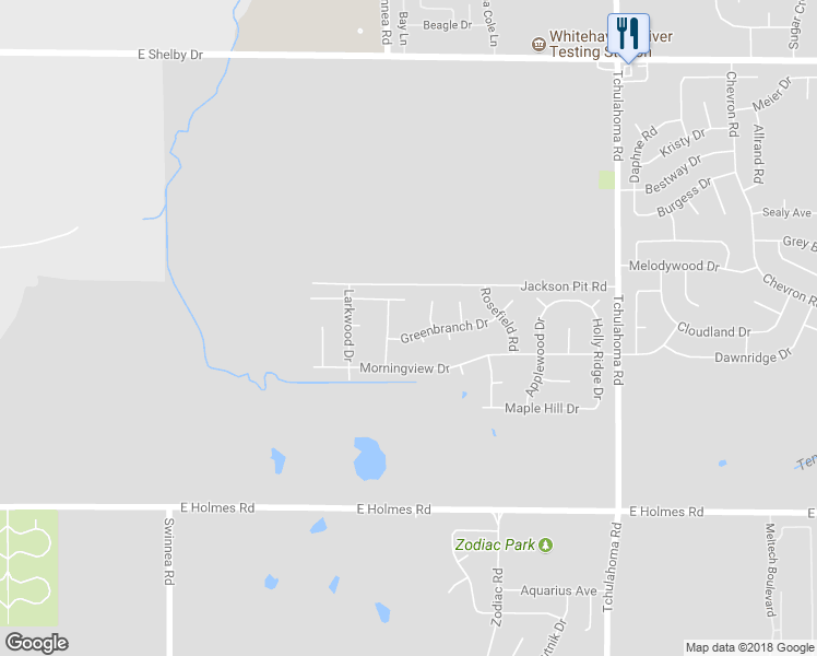 map of restaurants, bars, coffee shops, grocery stores, and more near 3037 Greenbranch Drive in Memphis