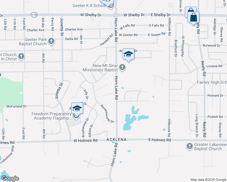 map of restaurants, bars, coffee shops, grocery stores, and more near 155 Horn Lake Cove in Memphis