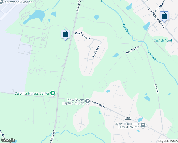 map of restaurants, bars, coffee shops, grocery stores, and more near 1433 Winthrop Lane in Monroe