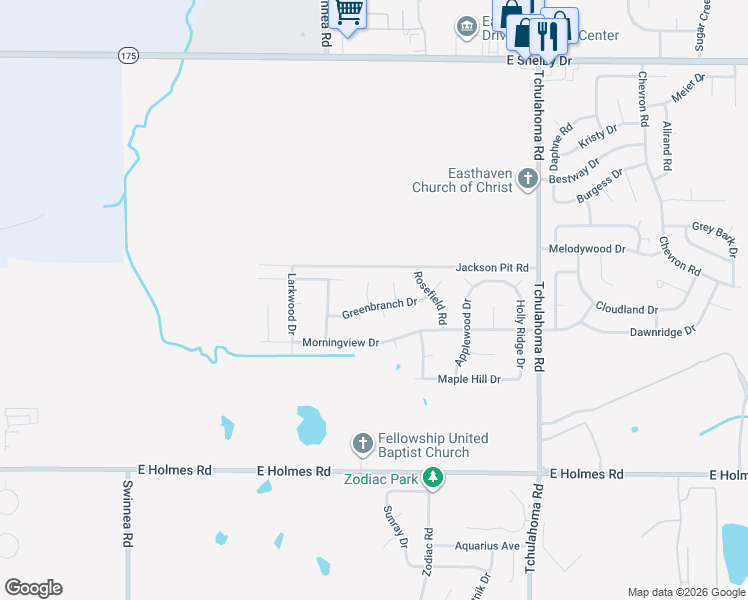 map of restaurants, bars, coffee shops, grocery stores, and more near 4967 Lazybrook Cove in Memphis
