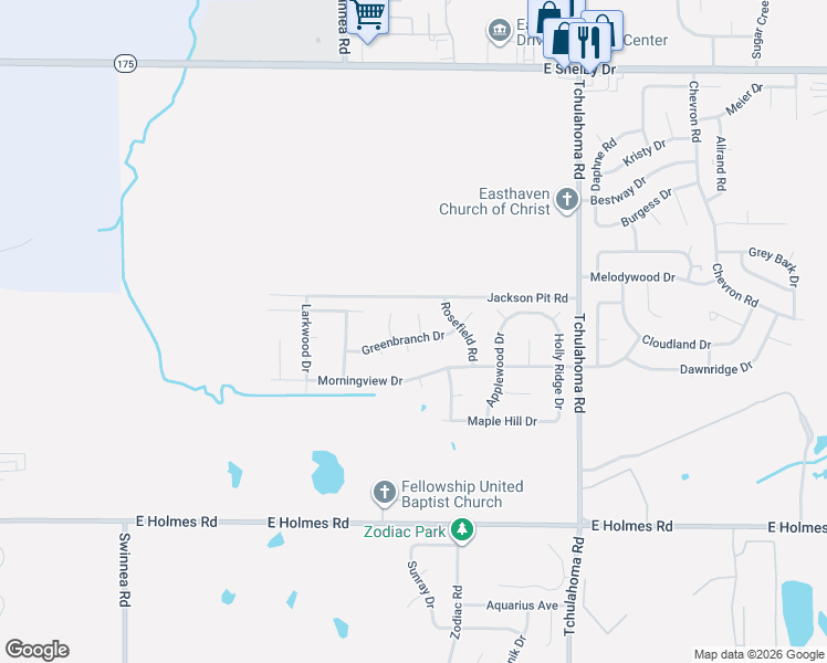 map of restaurants, bars, coffee shops, grocery stores, and more near 4967 Lazybrook Cove in Memphis