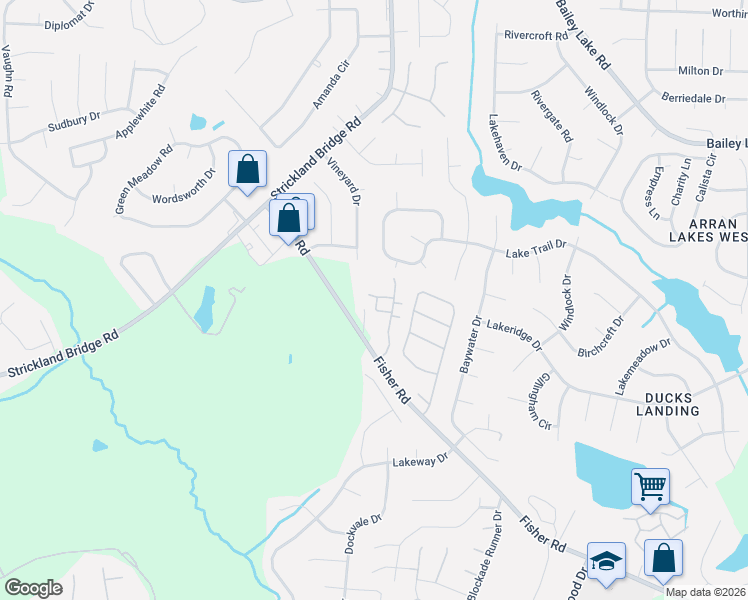 map of restaurants, bars, coffee shops, grocery stores, and more near 6350 Fisher Rd in Fayetteville