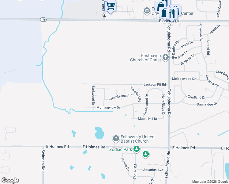map of restaurants, bars, coffee shops, grocery stores, and more near 3034 Meadowfair Road in Memphis