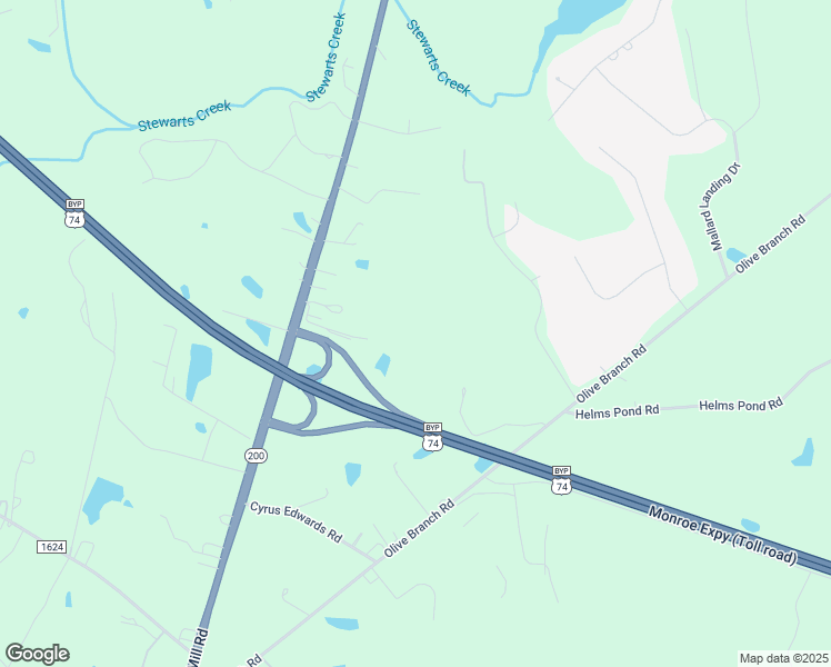 map of restaurants, bars, coffee shops, grocery stores, and more near 2708 Morgan Mill Road in Monroe