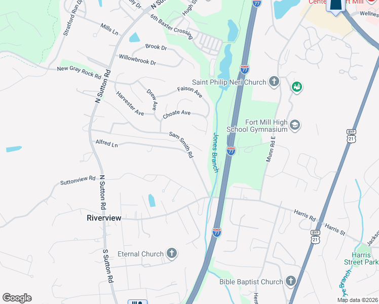 map of restaurants, bars, coffee shops, grocery stores, and more near 1529 Nichole Lane in Fort Mill