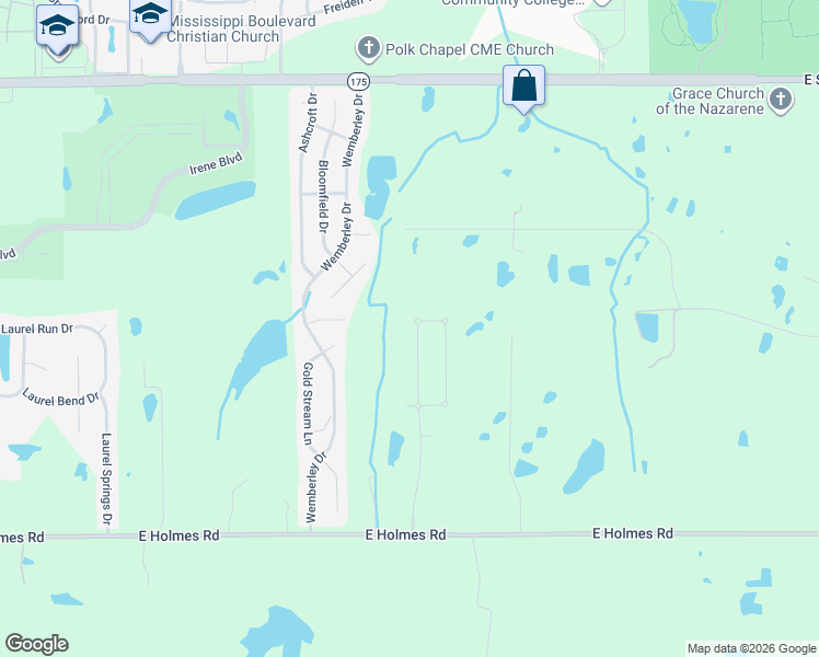 map of restaurants, bars, coffee shops, grocery stores, and more near 4971 Royston Lane in Memphis