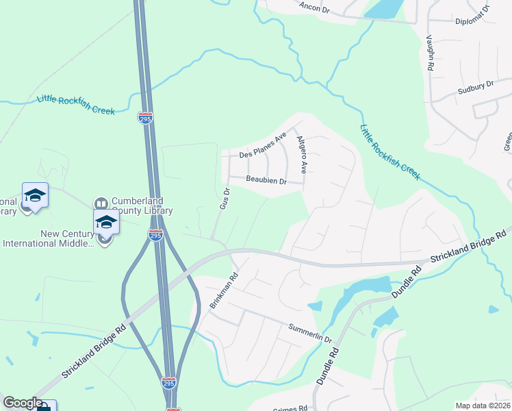 map of restaurants, bars, coffee shops, grocery stores, and more near 2838 Ida Street in Fayetteville