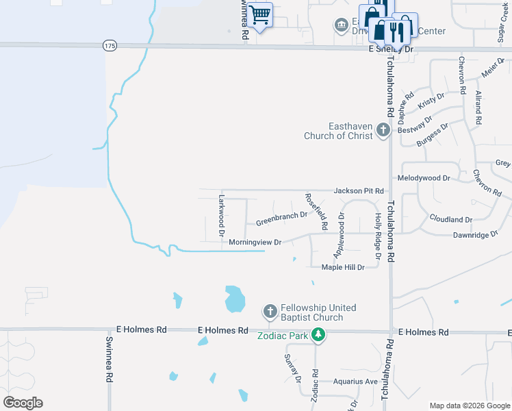 map of restaurants, bars, coffee shops, grocery stores, and more near 3034 Meadowfair Road in Memphis