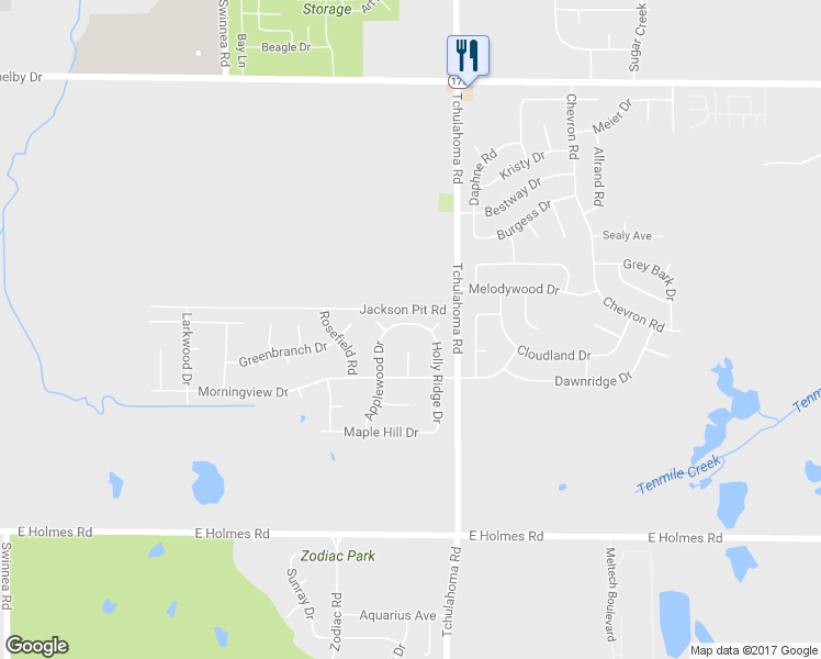 map of restaurants, bars, coffee shops, grocery stores, and more near 3226 Holly Berry Drive in Memphis