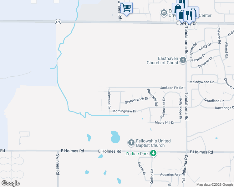 map of restaurants, bars, coffee shops, grocery stores, and more near 2991 Meadowfair Road in Memphis