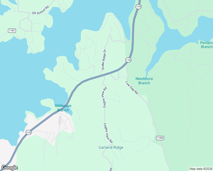 map of restaurants, bars, coffee shops, grocery stores, and more near 123 Eagles View Road in Hayesville