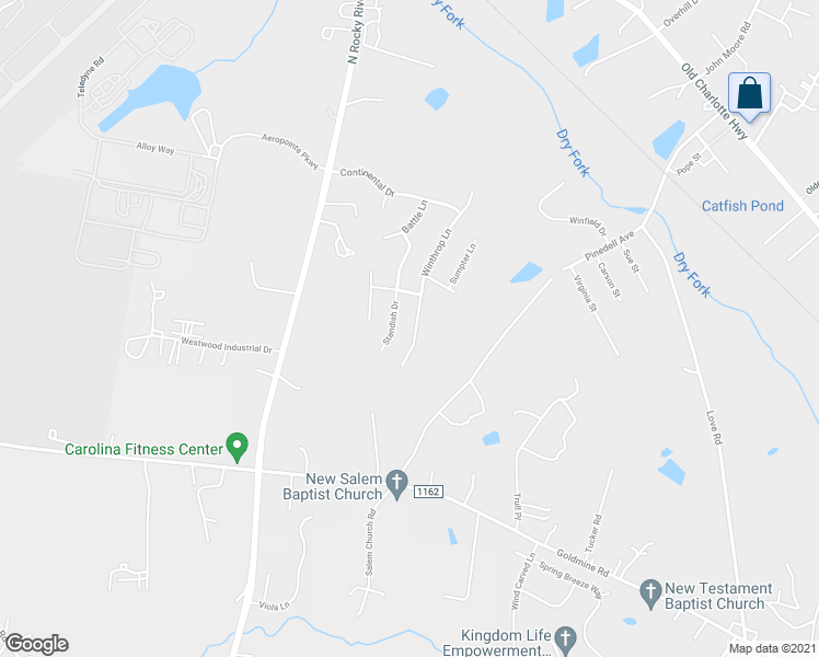 map of restaurants, bars, coffee shops, grocery stores, and more near 1429 Winthrop Lane in Monroe
