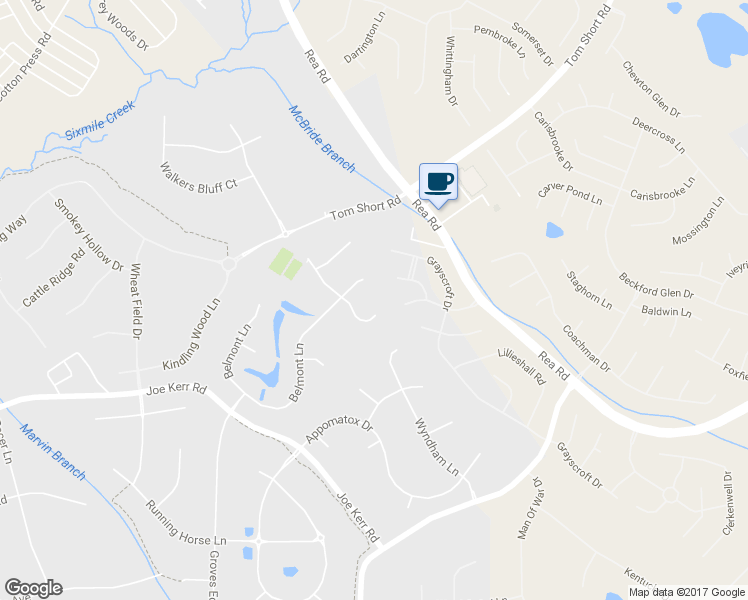 map of restaurants, bars, coffee shops, grocery stores, and more near 521 Streamside Lane in Waxhaw