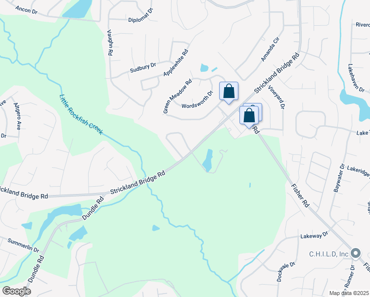 map of restaurants, bars, coffee shops, grocery stores, and more near 2294 Hackney Loop in Fayetteville