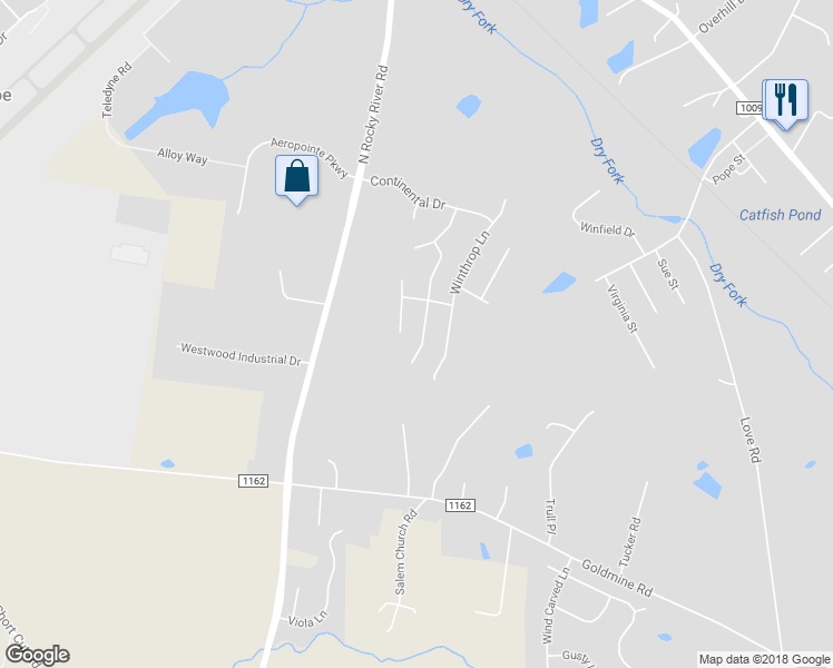 map of restaurants, bars, coffee shops, grocery stores, and more near 1429 Standish Drive in Monroe