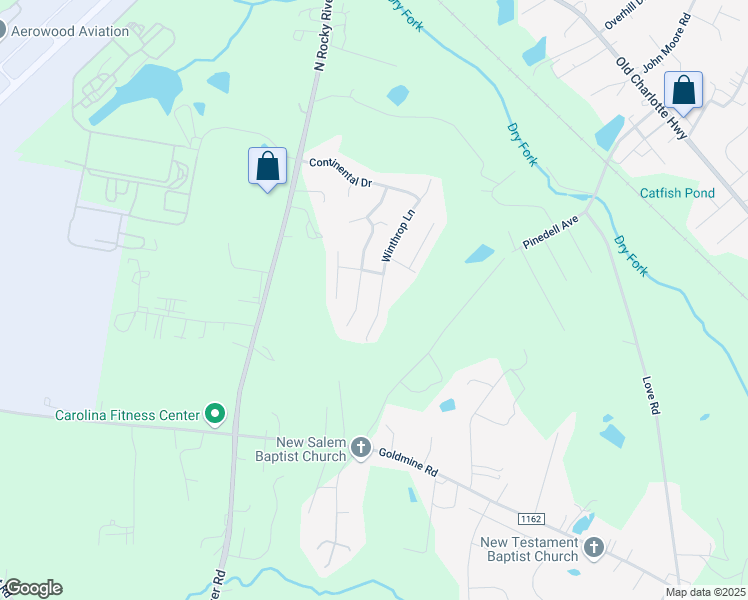 map of restaurants, bars, coffee shops, grocery stores, and more near 1433 Winthrop Lane in Monroe