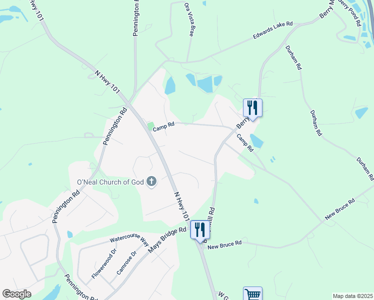 map of restaurants, bars, coffee shops, grocery stores, and more near 112 El Craigo Drive in Greer