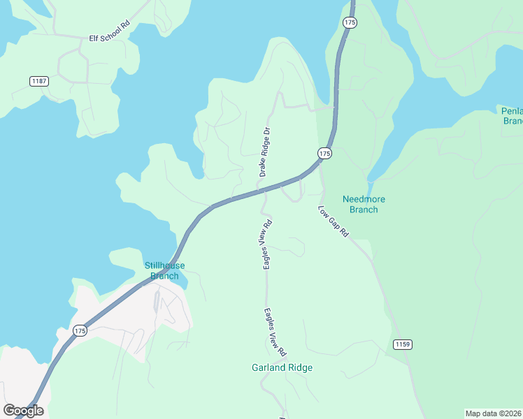 map of restaurants, bars, coffee shops, grocery stores, and more near 123 Eagles View Road in Hayesville