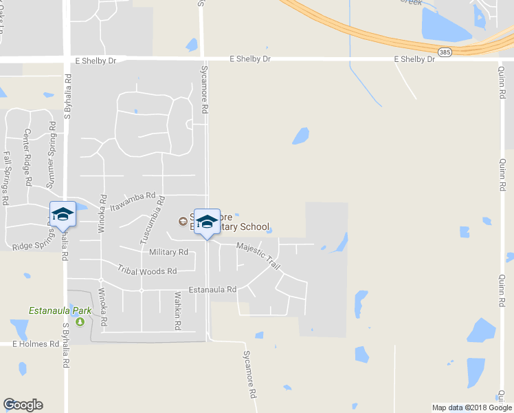 map of restaurants, bars, coffee shops, grocery stores, and more near 1152 Sycamore Road in Collierville