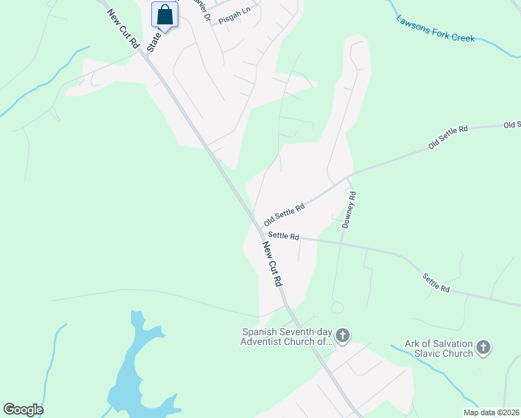 map of restaurants, bars, coffee shops, grocery stores, and more near 121 Bobo Drive in Inman