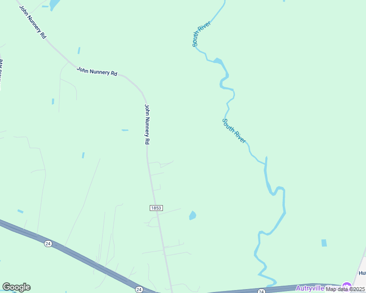 map of restaurants, bars, coffee shops, grocery stores, and more near 596 John Nunnery Road in Stedman