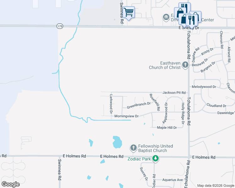 map of restaurants, bars, coffee shops, grocery stores, and more near 2991 Meadowfair Road in Memphis