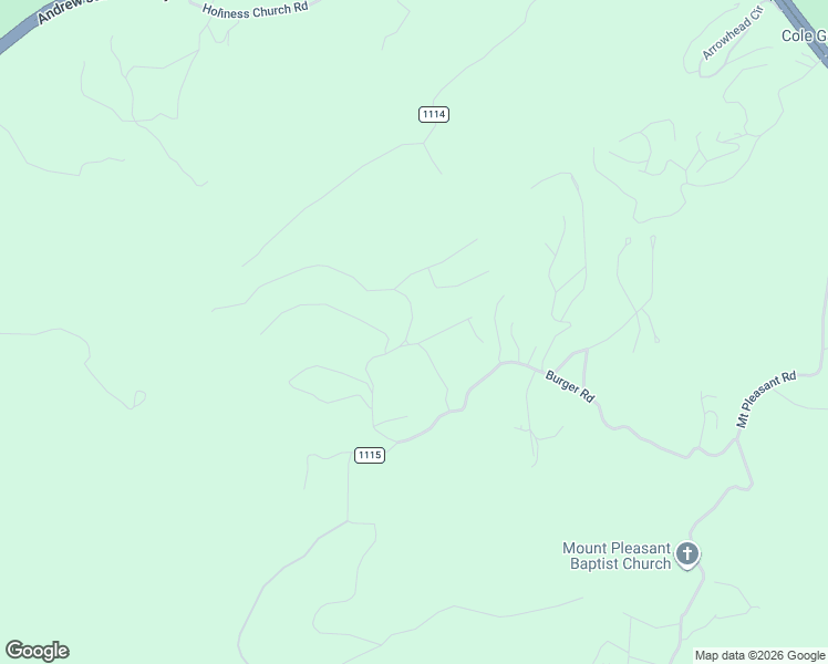 map of restaurants, bars, coffee shops, grocery stores, and more near 1290 Burger Road in Murphy