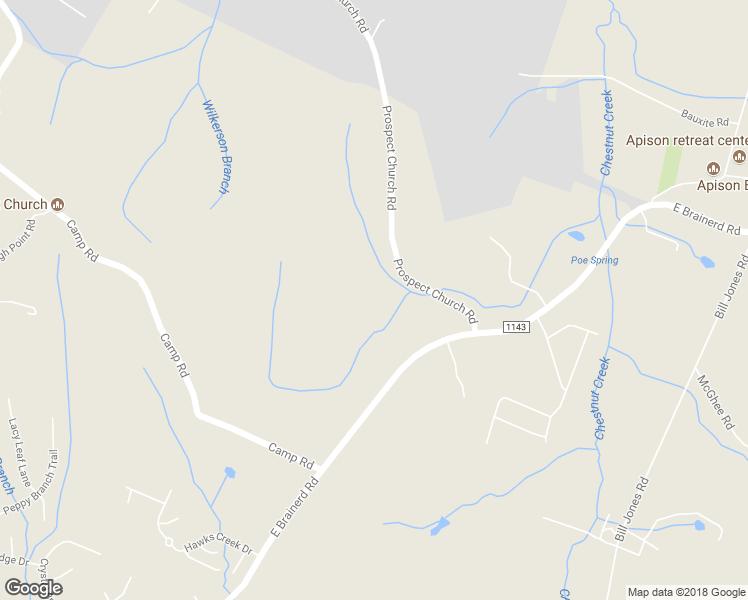 map of restaurants, bars, coffee shops, grocery stores, and more near 3601 Prospect Church Road in Apison