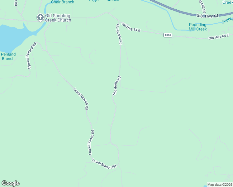 map of restaurants, bars, coffee shops, grocery stores, and more near 625 Hot House Road in Hayesville