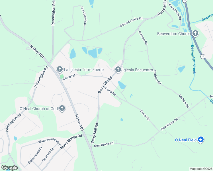 map of restaurants, bars, coffee shops, grocery stores, and more near 3791 Camp Road in Greer